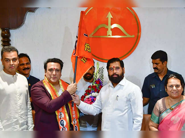 Mumbai: Actor Govinda joins Shiv Sena (Shinde faction) in the presence of Mahara...