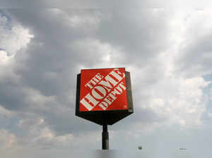 FILE PHOTO: A Home Depot store sign is seen in New York