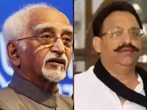 Why former vice-president Hamid Ansari is trending on social media after Mukhtar Ansari's death:Image