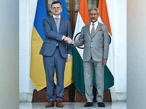EAM Jaishankar meets Ukrainian counterpart Dmytro Kuleba in Delhi:Image