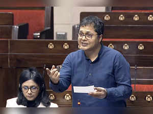 New Delhi, Feb 06 (ANI): Trinamool Congress (TMC) MP Saket Gokhale speaks in the...