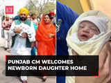 Punjab CM Bhagwant welcomes newborn daughter home, names her Niyamat Kaur Mann