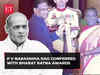 Former Prime Minister of India P V Narasimha Rao conferred with Bharat Ratna Award, posthumously