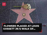 Watch: Flowers placed at Louis Gossett Jr.'s Walk of Fame Star