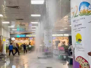 Portion of roof sealing collapses at Guwahati airport after heavy downpour