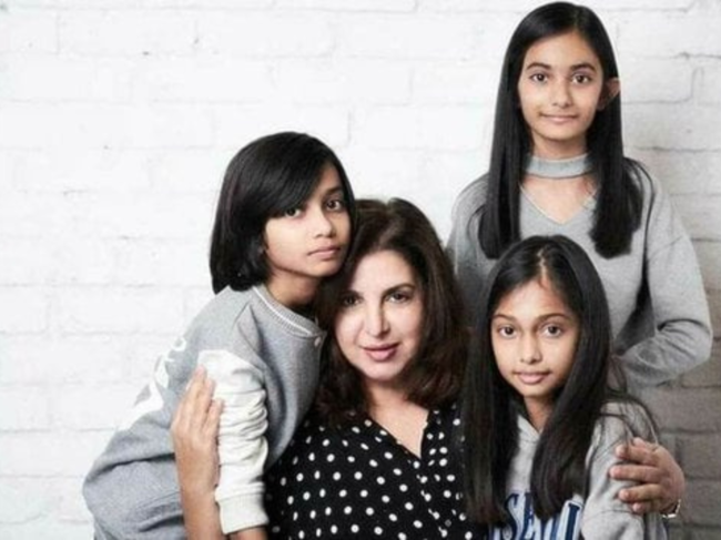 Farah Khan with her triplets