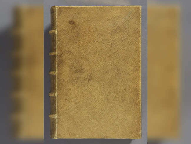 This undated image courtesy of the Houghton Library at Harvard University in Cambridge, Massachusetts, shows the front cover of "Des destinées de l'âme" by 19th Century French author Arsène Houssaye.