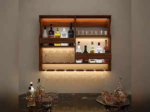 wall-mounted bar cabinet