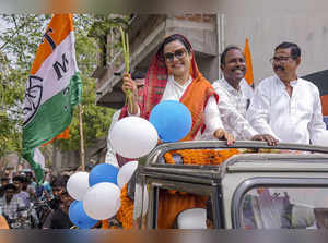 Nadia: TMC candidate Mahua Moitra campaigns for the upcoming Lok Sabha elections...