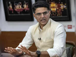 New Delhi: Congress leader Sachin Pilot during an interview with PTI, at its hea...