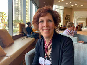 FILE PHOTO_ Cleveland Federal Reserve Bank President Loretta Mester poses during an interview on the sidelines of the American Economic Association’s annual meeting in San Diego.