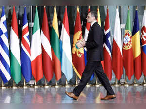 Ukraine's Minister of Foreign Affairs Dmytro Kuleba arrives for a NATO foreign ministers' meeting at NATO headquarters in Brussel on April 3, 2024.