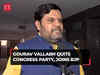 Gourav Vallabh quits Congress, says 'can’t raise anti-Sanatan slogans'