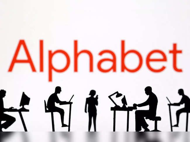 Illustration shows Alphabet logo