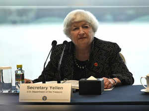 US Treasury Secretary Janet Yellen attends a roundtable with business leaders in southern Chinese city of Guangzhou on April 5, 2024.