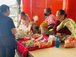 **EDS: TO GO WITH STORY** Imphal: Traders at the world’s only women-run market '...
