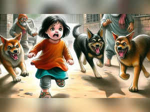 scared kid chased by stray dogs3