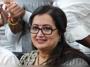 Bengaluru: Mandya MP Sumalatha Ambareesh joins the BJP ahead of Lok Sabha electi...
