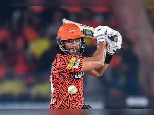 Sunrisers Hyderabad's Aiden  and Chennai Super Kings l Stadium in Hyderabad on April 5, 2024.