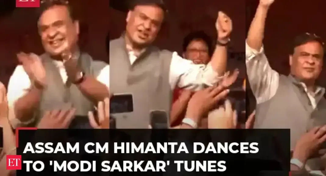 Assam Chief Minister Himanta Biswa Sarma shakes a leg ...
