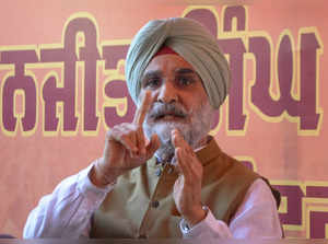 Amritsar: Former diplomat and BJP candidate Taranjit Singh Sandhu addresses a pr...