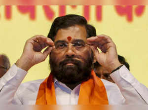 Nagpuri: Maharashtra Chief Minister Eknath Shinde during a Shiv Sena party worke...