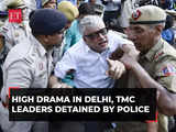 High drama in Delhi as TMC leaders holding dharna outside ECI office detained by Delhi Police