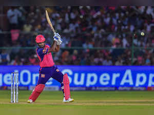Jaipur: Rajasthan Royals' captain Sanju Samson plays a shot during the Indian Pr...