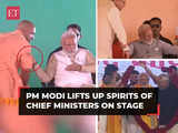 From CM Yogi and Dhami to Nitish, here’s how PM Modi lifted up spirits of Chief Ministers on stage
