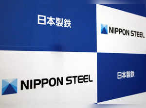FILE PHOTO: The logos of Nippon Steel Corp. are displayed at the company headquarters in Tokyo