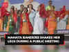 Siliguri: CM Mamata Banerjee shakes her legs with artists during a meeting at Jabravita