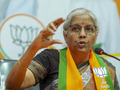 Nirmala Sitharaman takes part in all-women poll rally in Tamil Nadu's Coimbatore