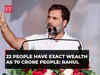'22 people have exact wealth as 70 cr people': Rahul Gandhi targets PM Modi over 'wealth inequality'