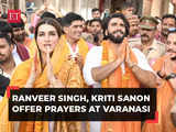 Ranveer Singh, Kriti Sanon offer prayers at Varanasi's Kashi Vishwanath Temple, watch!