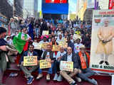 Indian diaspora organises "Modi ka Parivar" March at Times Square, Hollywood, Detroit and Chicago
