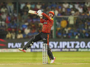 Bengaluru: Sunrisers Hyderabad batter Travis Head plays a shot during the Indian...
