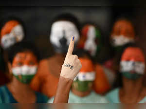 College students spread awareness for first generation voters during an election campaign ahead of India's upcoming national elections in Chennai on March 19, 2024.
