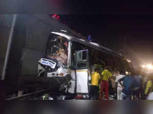 Bus accident in Odisha leaves five dead, many injured as vehicle falls from flyover:Image
