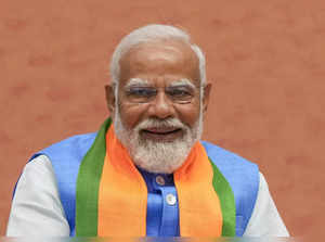 New Delhi: Prime Minister Narendra Modi during the release of BJP's election man...