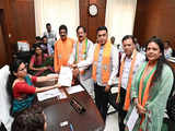 BJP North Goa candidate Shripad Naik files nomination papers for Lok Sabha elections