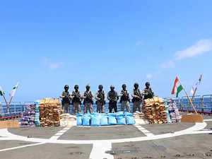 Indian Navy's INS Talwar seizes 940 kgs of narcotics in operation Crimson Barracuda:Image