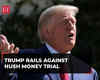 US: Donald Trump rails against hush money trial before stepping into New York courtroom
