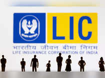 Illustration shows Life Insurance Corporation of India (LIC) logo