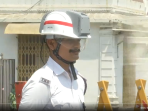 Vadodara traffic police provided AC helmets to beat searing heat waves this summer, Watch video