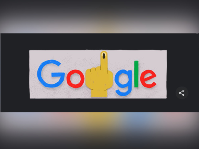 Google's doodle for Lok Sabha Elections 2024