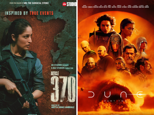 'Article 370' and 'Dune: Part Two' posters