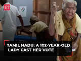 Tamil Nadu: A 102-year-old lady cast her vote at Reddiyarchatram in Dindigul district 1 80:Image