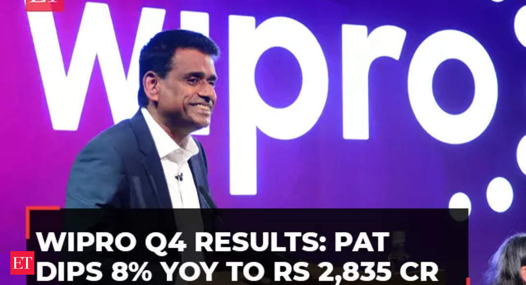 Wipro Q4 Results Pat Dips 8 Yoy To Rs 2835 Cr Revenue Guidance Pegged At 15 To 05 The 7541