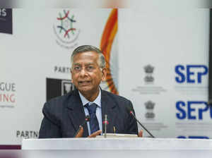 New Delhi: Attorney General R Venkataramani addresses during the International L...