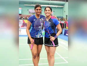 Guwahati, Dec 10 (ANI): India's Ashwini Ponnappa and Tanisha Crasto celebrate af...